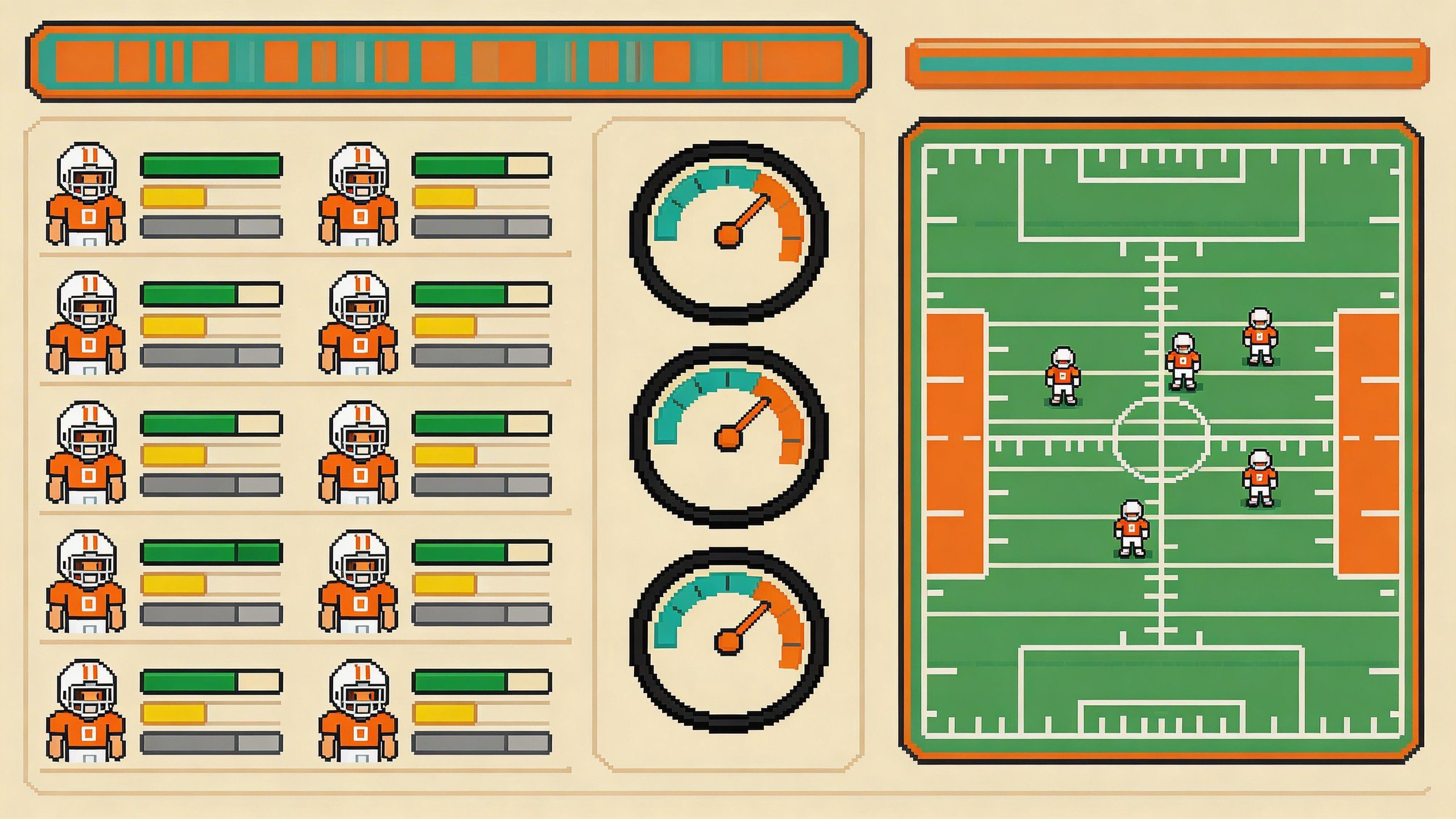 Retro Bowl team management